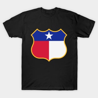 Texas Sign Shield (Framed) / Tejas Signo Escudo (Rebordear) T-Shirt